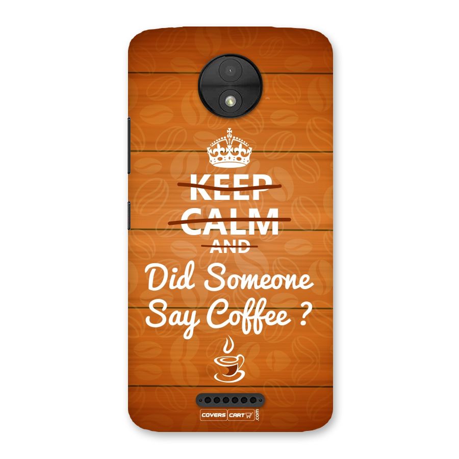 Coffee Ardour Back Case for Moto C