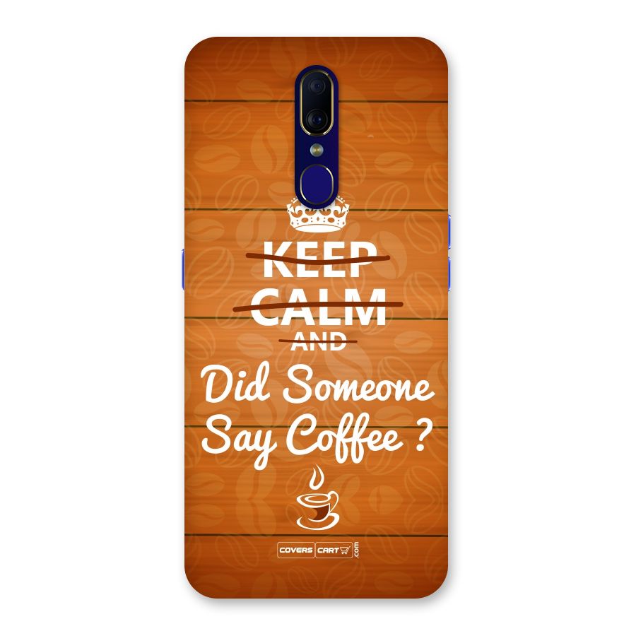 Coffee Ardour Back Case for Oppo F11
