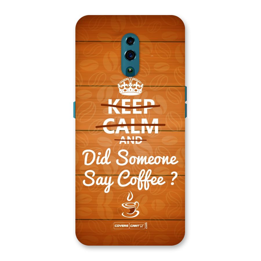 Coffee Ardour Back Case for Oppo Reno