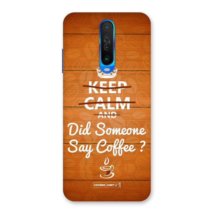 Coffee Ardour Back Case for Poco X2