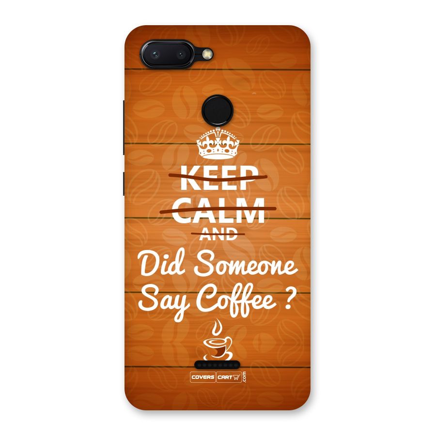 Coffee Ardour Back Case for Redmi 6