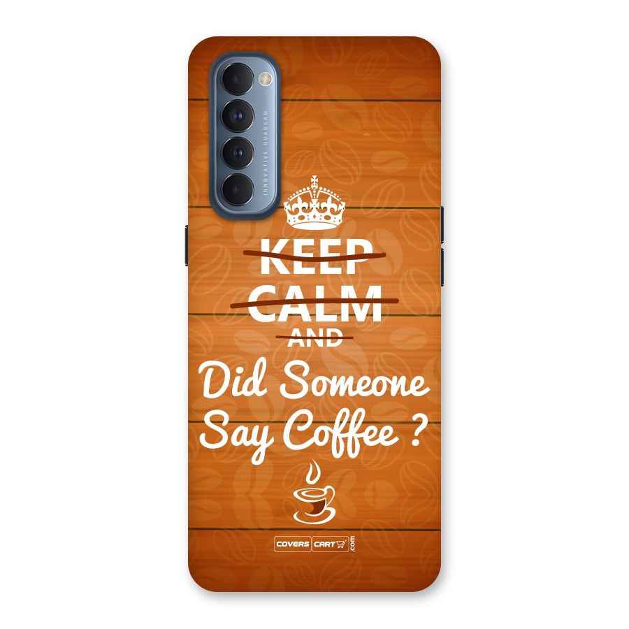 Coffee Ardour Back Case for Reno4 Pro