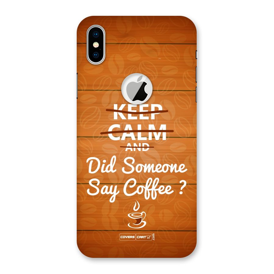 Coffee Ardour Back Case for iPhone X Logo Cut
