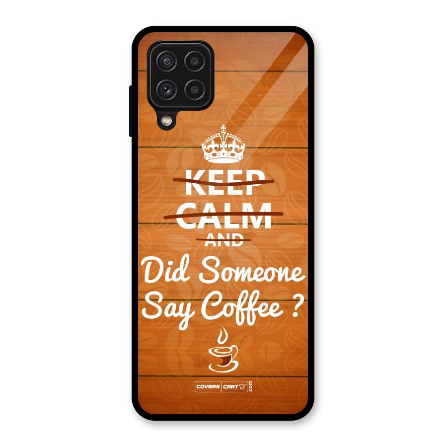 Coffee Ardour Glass Back Case for Galaxy A22 4G