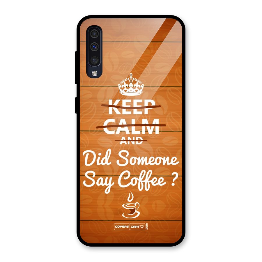 Coffee Ardour Glass Back Case for Galaxy A30s
