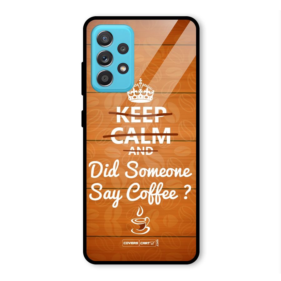Coffee Ardour Glass Back Case for Galaxy A52