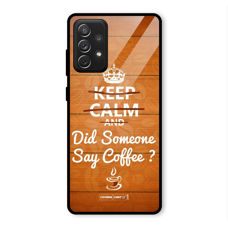 Coffee Ardour Glass Back Case for Galaxy A72
