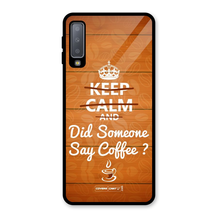 Coffee Ardour Glass Back Case for Galaxy A7 (2018)