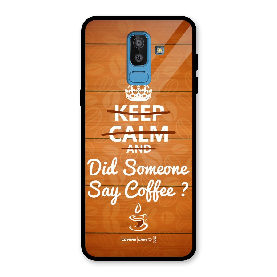 Coffee Ardour Glass Back Case for Galaxy J8