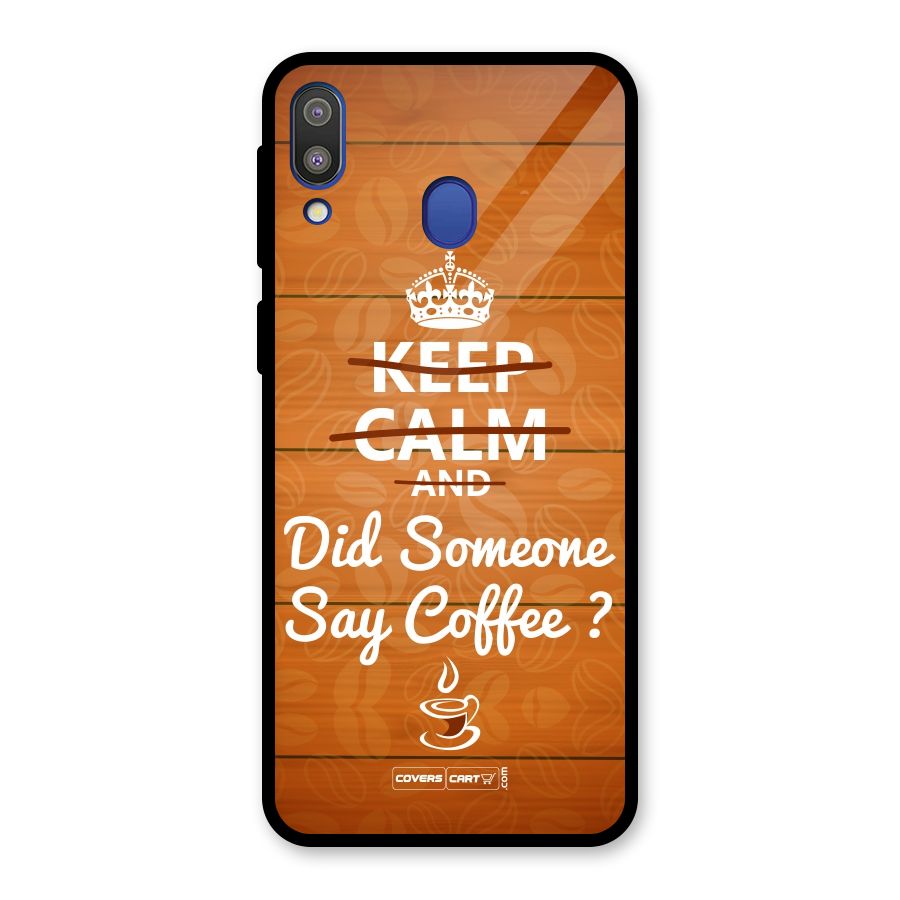 Coffee Ardour Glass Back Case for Galaxy M20