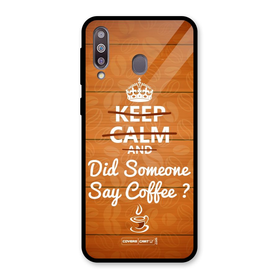 Coffee Ardour Glass Back Case for Galaxy M30
