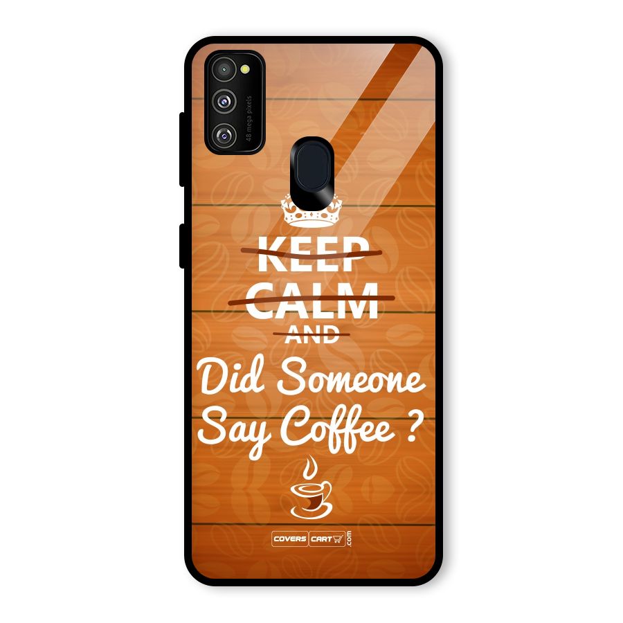 Coffee Ardour Glass Back Case for Galaxy M30s