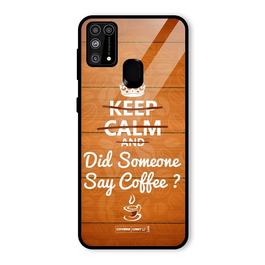 Coffee Ardour Glass Back Case for Galaxy M31