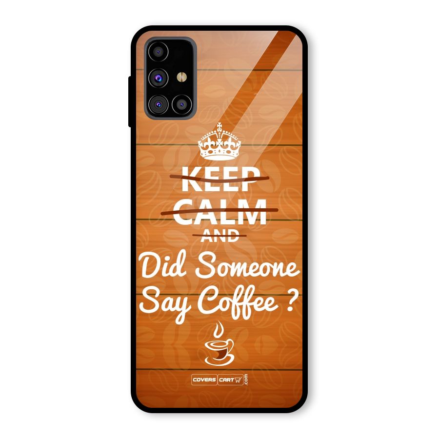 Coffee Ardour Glass Back Case for Galaxy M31s