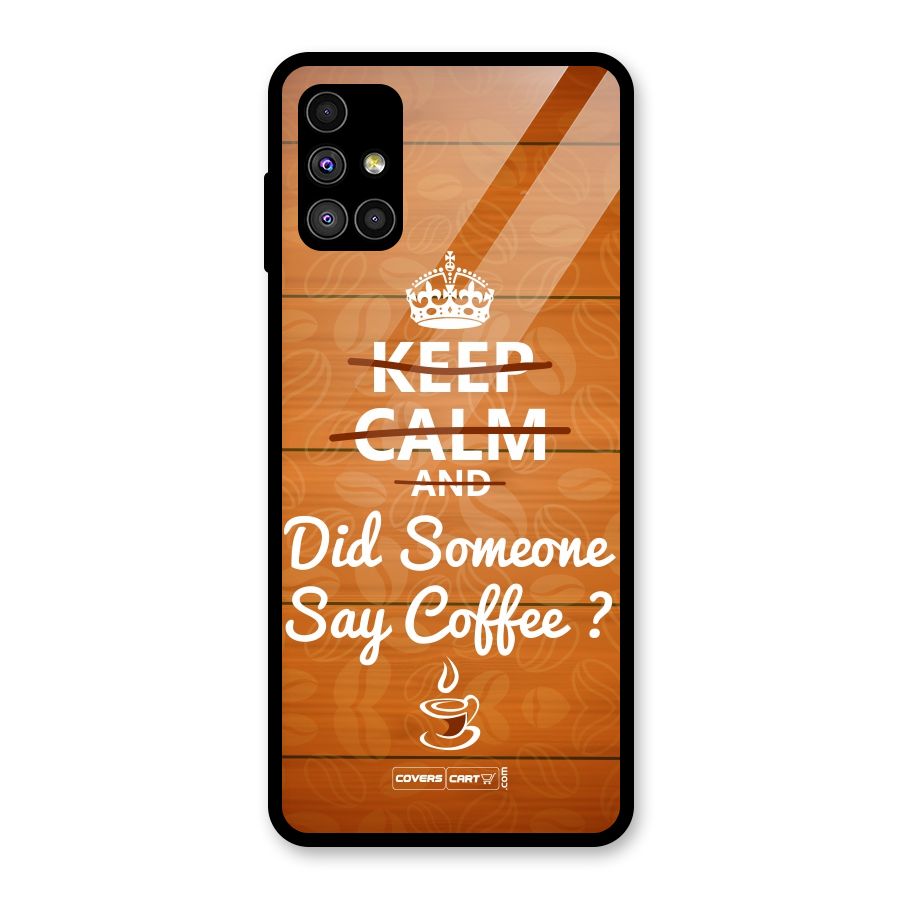 Coffee Ardour Glass Back Case for Galaxy M51