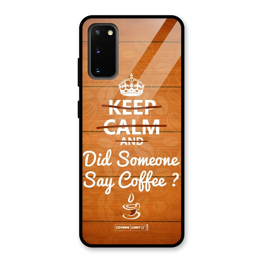 Coffee Ardour Glass Back Case for Galaxy S20