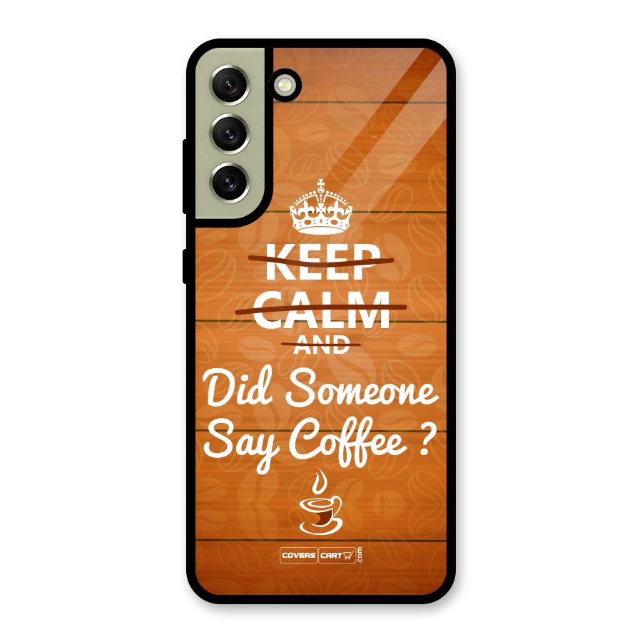 Coffee Ardour Glass Back Case for Galaxy S21 FE 5G