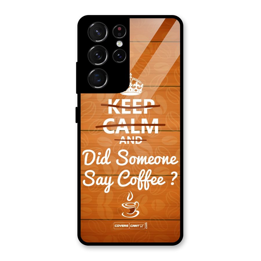 Coffee Ardour Glass Back Case for Galaxy S21 Ultra 5G