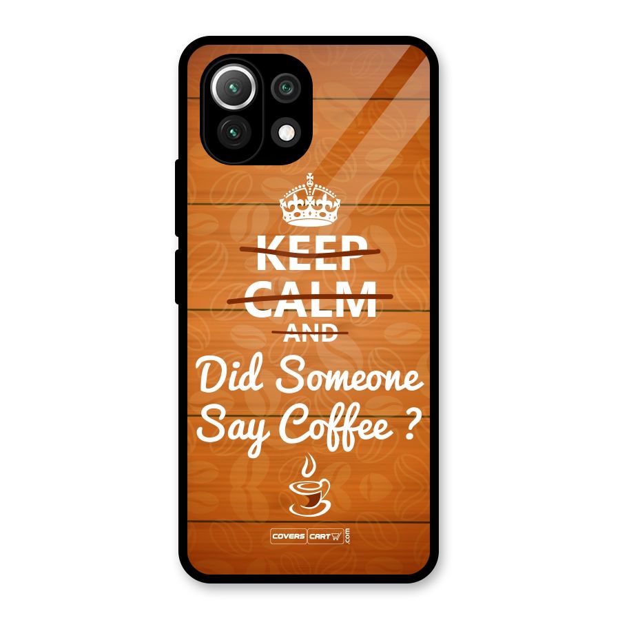 Coffee Ardour Glass Back Case for Mi 11 Lite