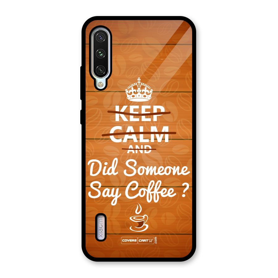 Coffee Ardour Glass Back Case for Mi A3