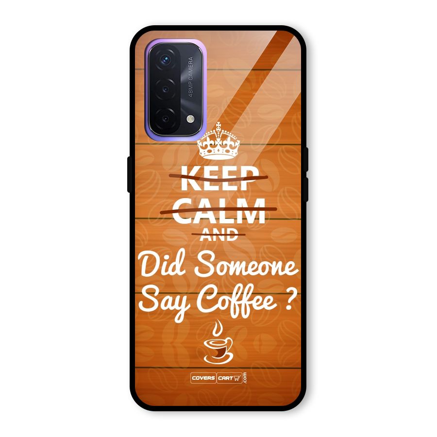 Coffee Ardour Glass Back Case for Oppo A74 5G