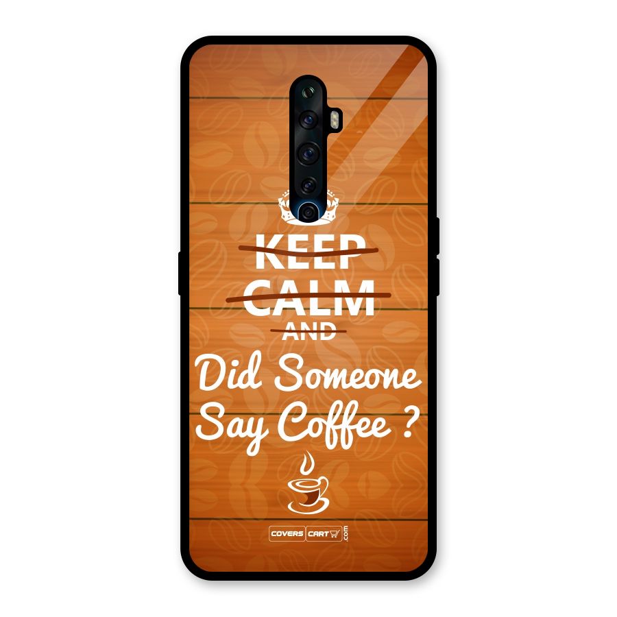 Coffee Ardour Glass Back Case for Oppo Reno2 F