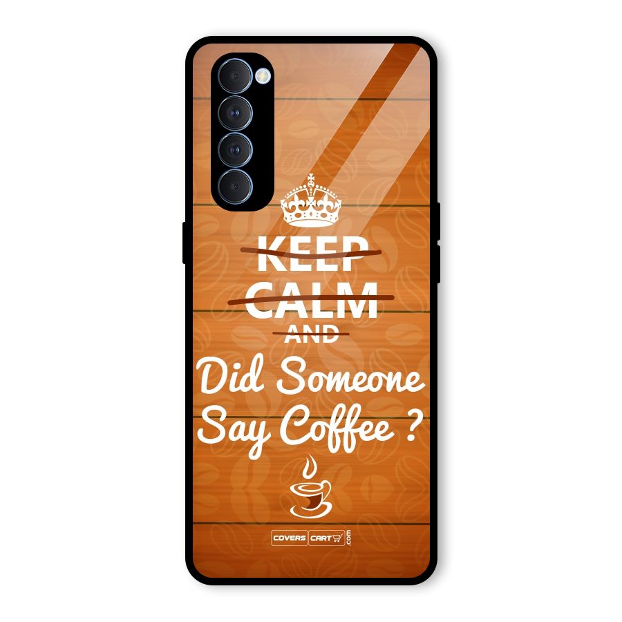 Coffee Ardour Glass Back Case for Oppo Reno4 Pro