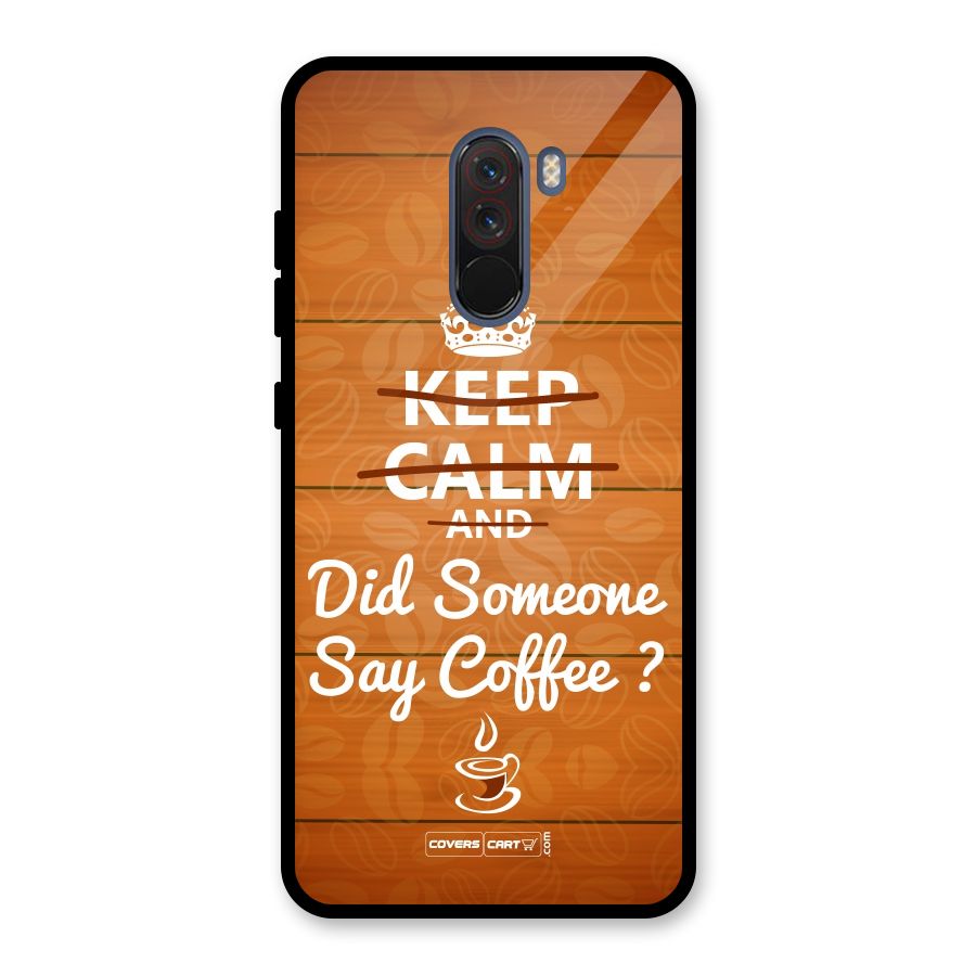Coffee Ardour Glass Back Case for Poco F1