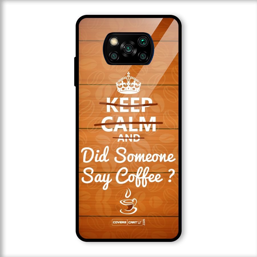 Coffee Ardour Glass Back Case for Poco X3