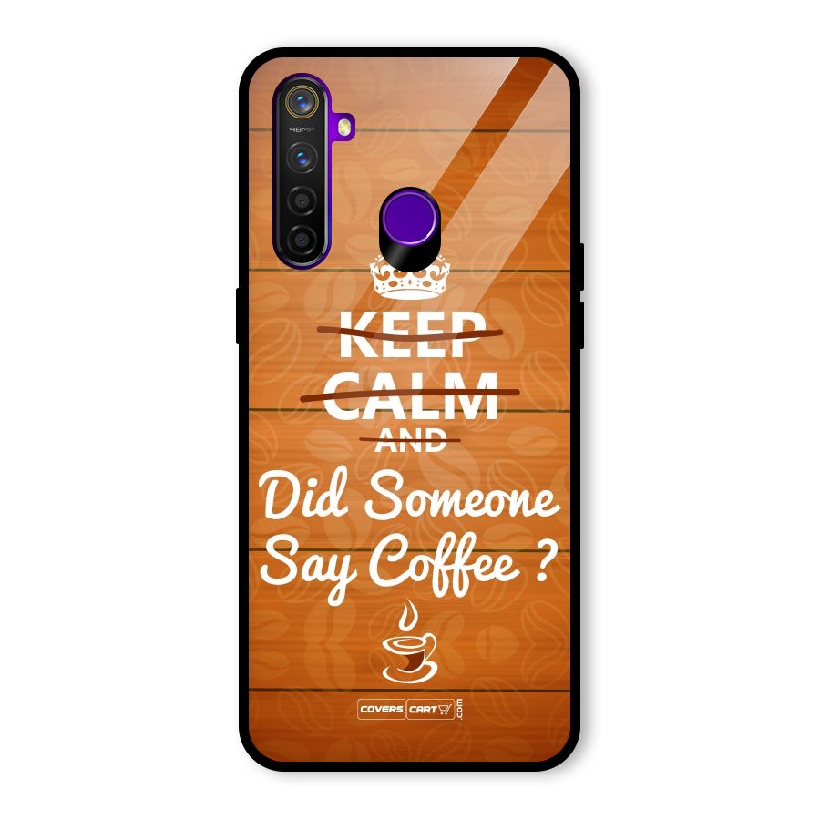 Coffee Ardour Glass Back Case for Realme 5 Pro