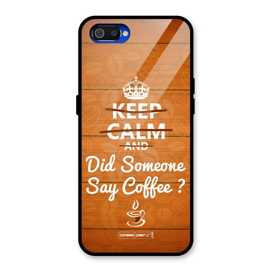 Coffee Ardour Glass Back Case for Realme C2