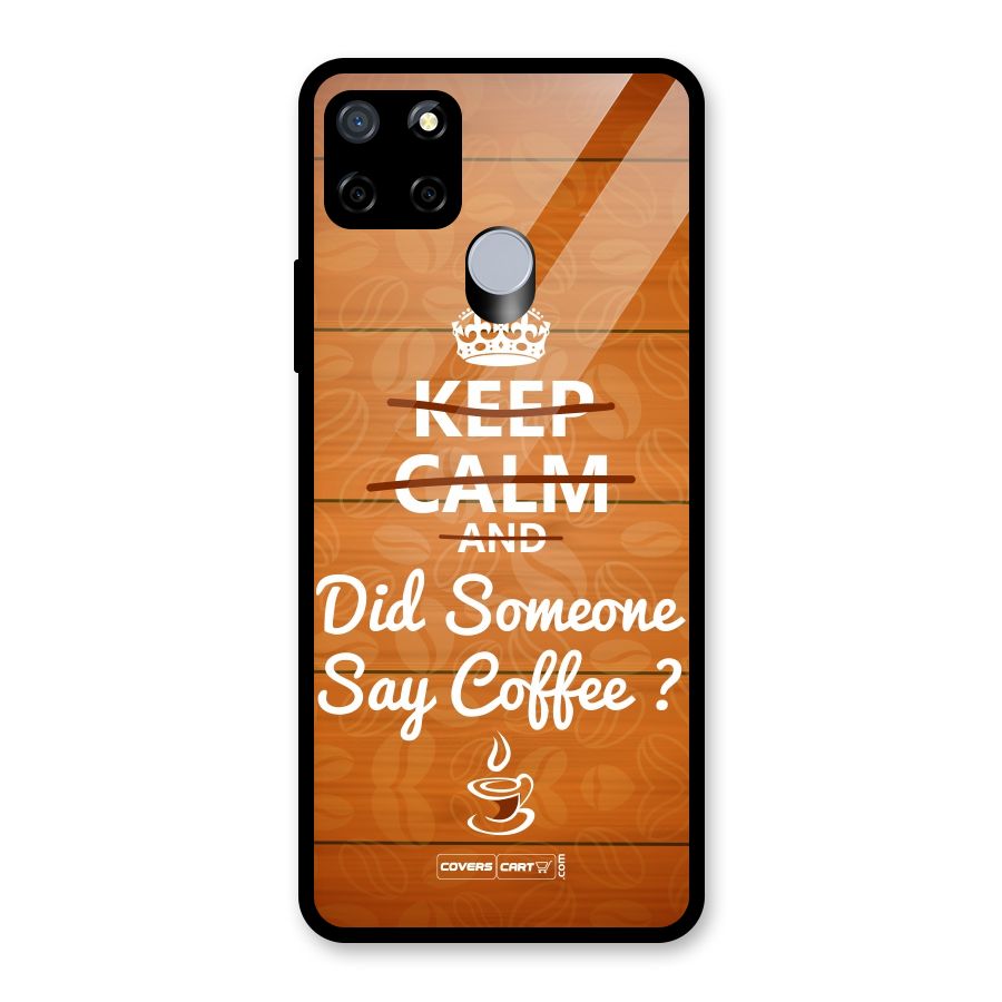Coffee Ardour Glass Back Case for Realme Narzo 30A