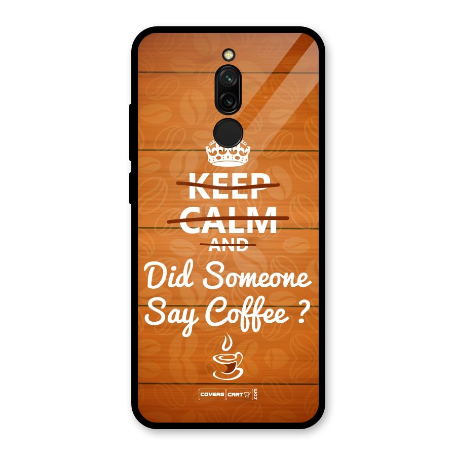 Coffee Ardour Glass Back Case for Redmi 8