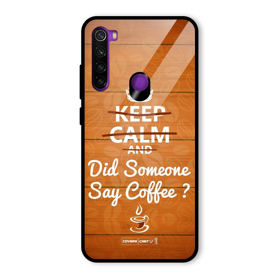 Coffee Ardour Glass Back Case for Redmi Note 8