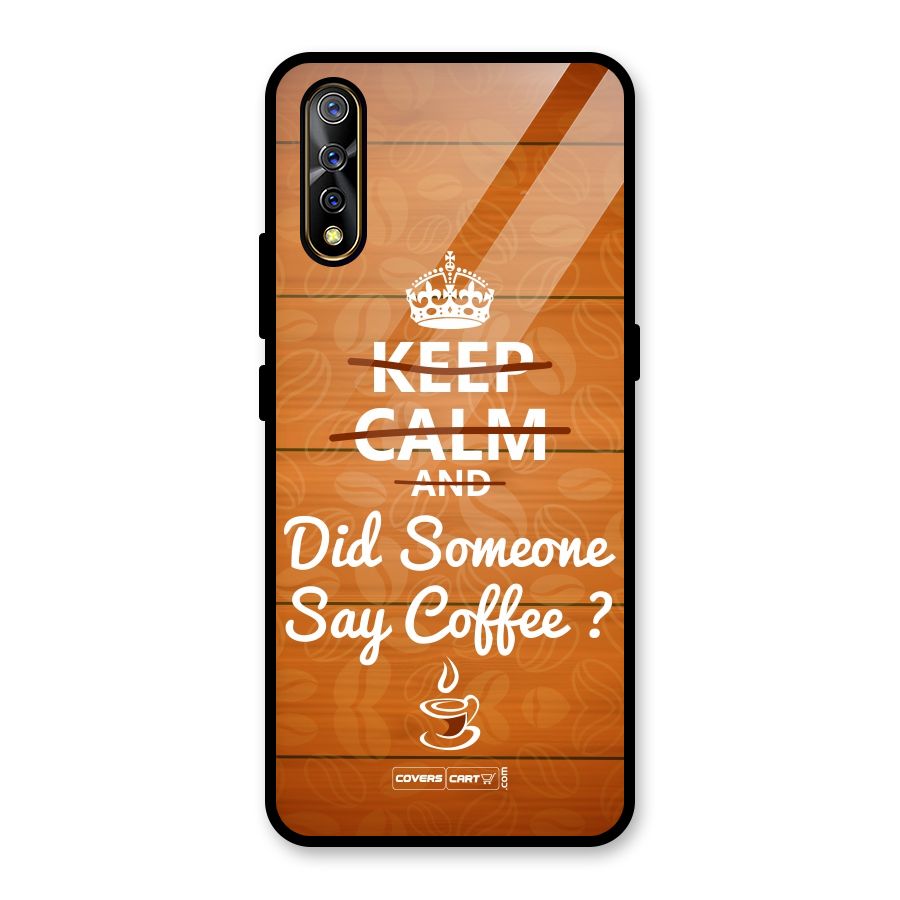 Coffee Ardour Glass Back Case for Vivo S1