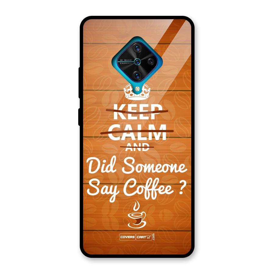 Coffee Ardour Glass Back Case for Vivo S1 Pro