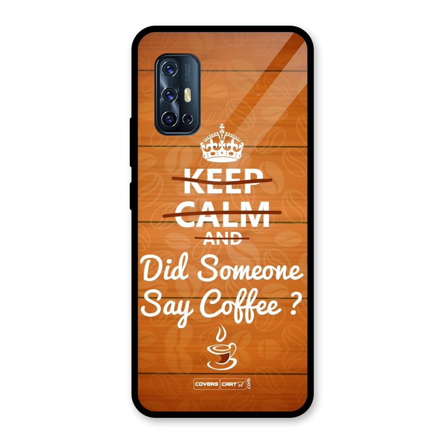 Coffee Ardour Glass Back Case for Vivo V17