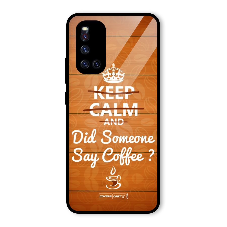 Coffee Ardour Glass Back Case for Vivo V19