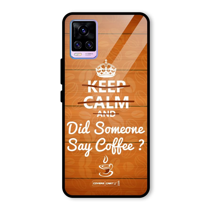Coffee Ardour Glass Back Case for Vivo V20 Pro