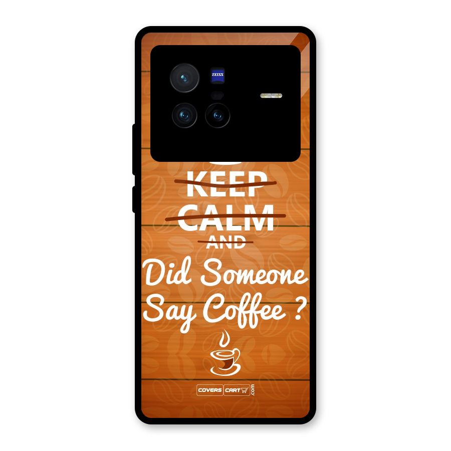 Coffee Ardour Glass Back Case for Vivo X80