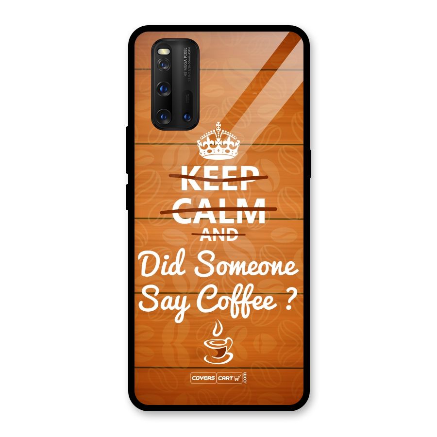 Coffee Ardour Glass Back Case for Vivo iQOO 3