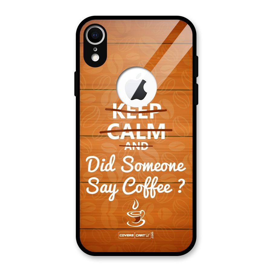 Coffee Ardour Glass Back Case for iPhone XR Logo Cut