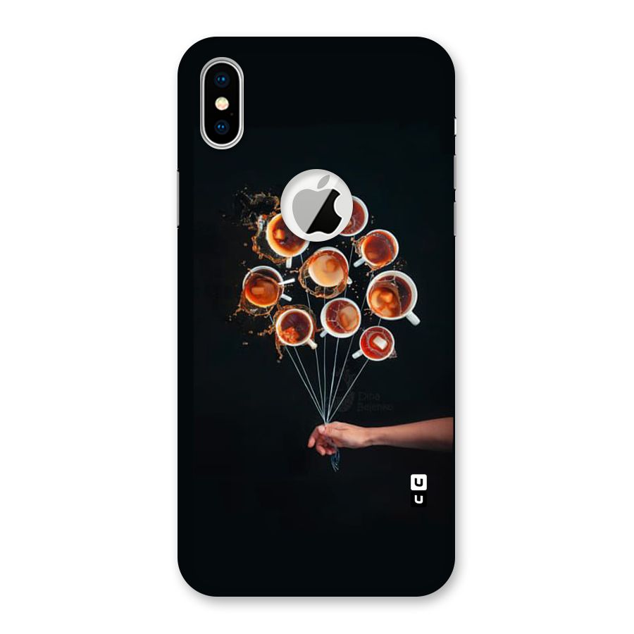 Coffee Balloon Back Case for iPhone XS Logo Cut