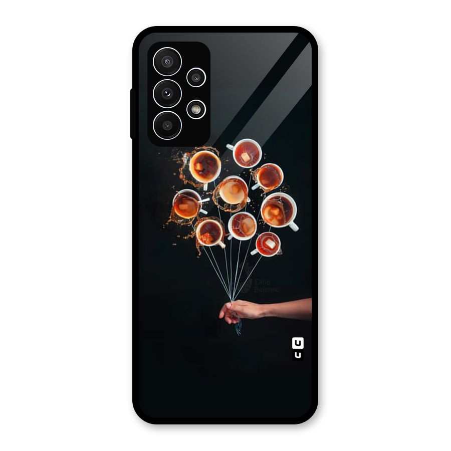 Coffee Balloon Glass Back Case for Galaxy A23