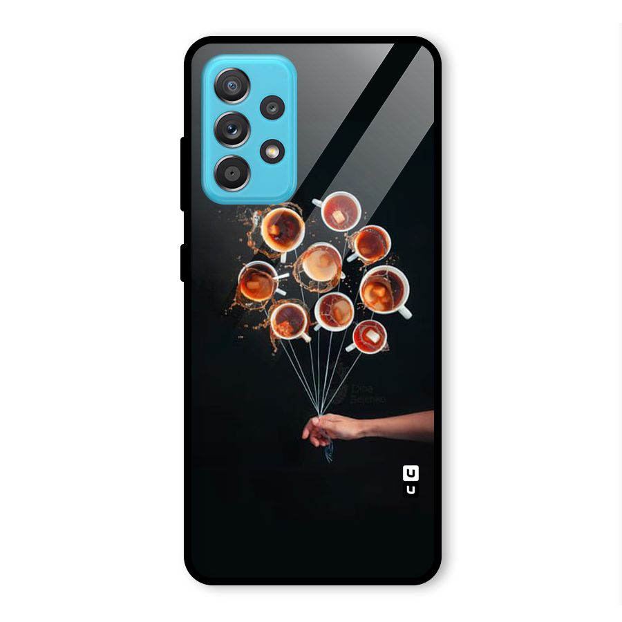 Coffee Balloon Glass Back Case for Galaxy A52