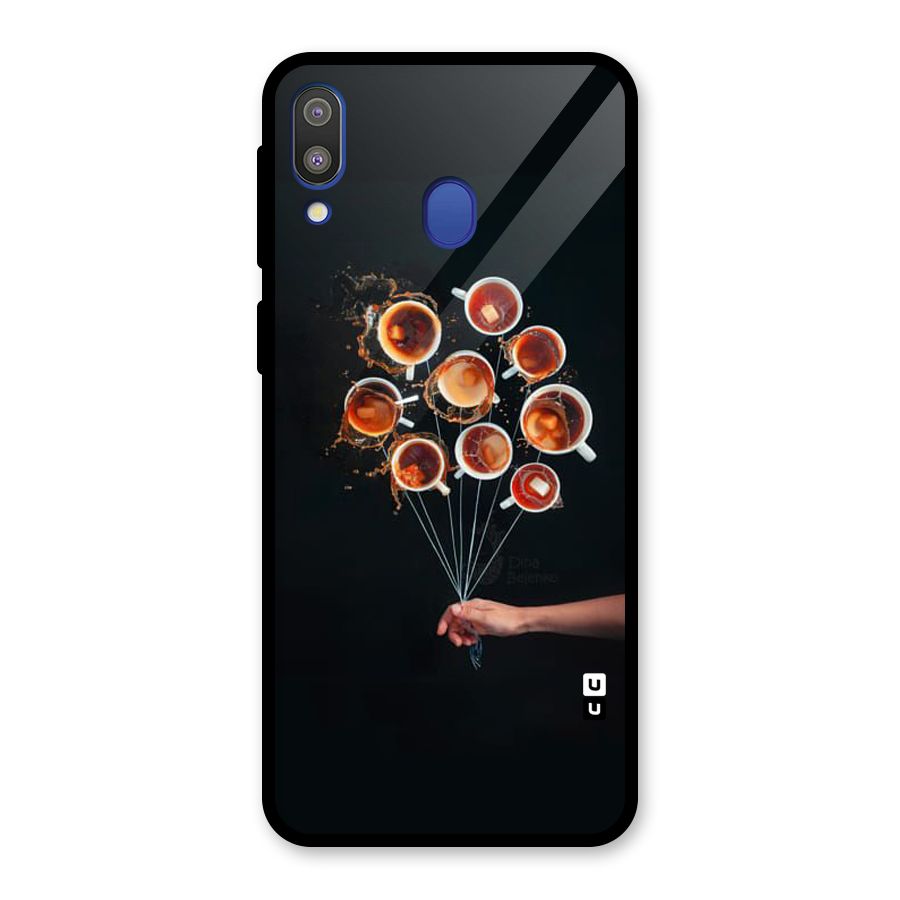 Coffee Balloon Glass Back Case for Galaxy M20