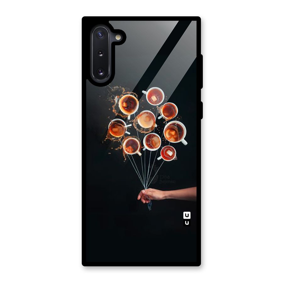 Coffee Balloon Glass Back Case for Galaxy Note 10