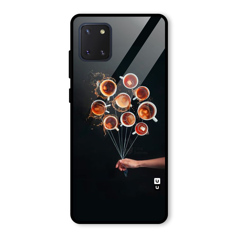 Coffee Balloon Glass Back Case for Galaxy Note 10 Lite