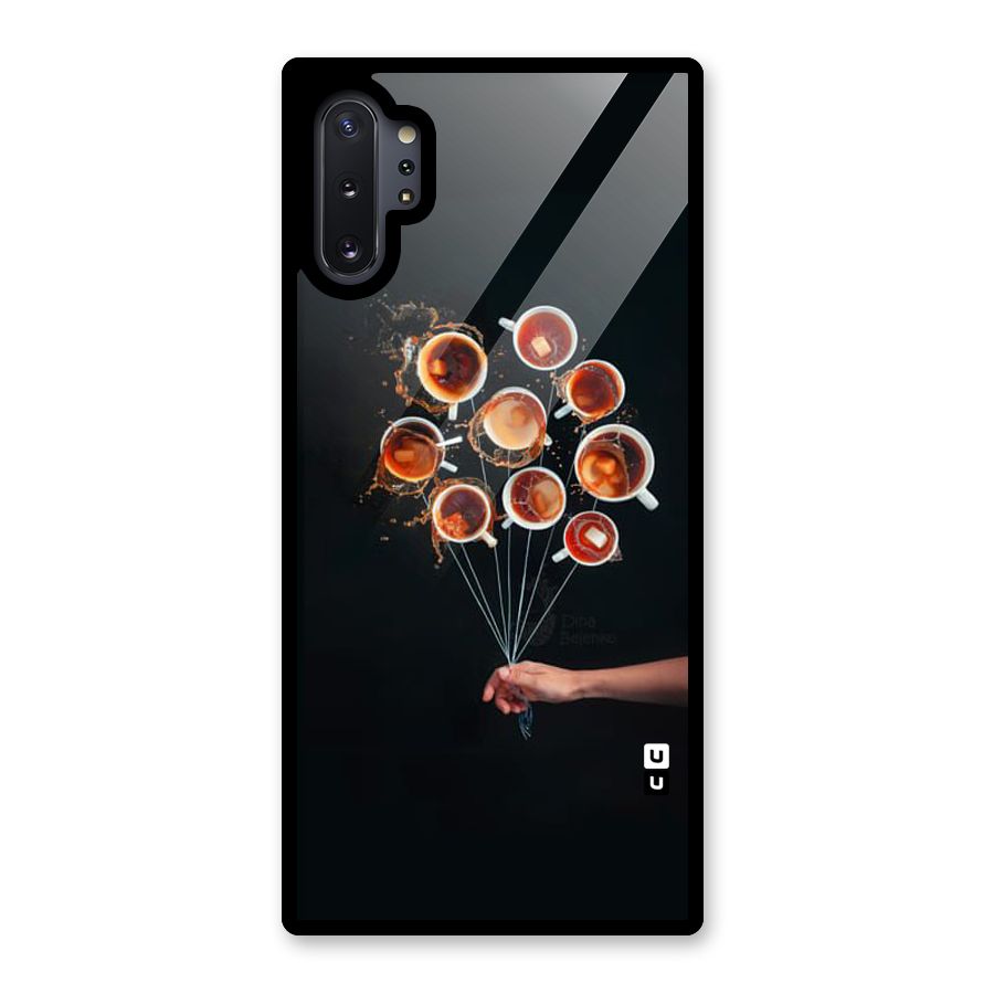 Coffee Balloon Glass Back Case for Galaxy Note 10 Plus