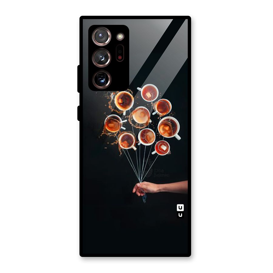 Coffee Balloon Glass Back Case for Galaxy Note 20 Ultra